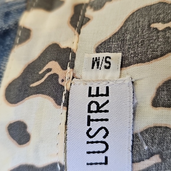 SEA LUSTER Leopard Print Women's layered Ruffel Dress Size S/M Cr/br Flowie. - Picture 9 of 10